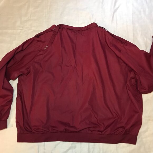 Members Only Jacket VTG Mens Full Zip Burgandy Windbreaker Bomber 4 XLT - Picture 5 of 8